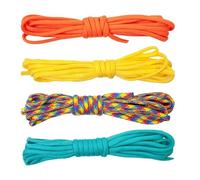 4Pcs 4mm 7 Strands Paracord Rope 3meter / 9.84ft Each Colorful Polyester Paracord String for Keychain Bracelets Making Keychain Cord