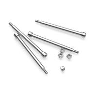 4Pcs 4x60mm Stainless Steel Threaded Hinge Pins And Nut Set For Remote Control Car A-Arms Enhancement Replacement Remote Control Car Replacement Parts