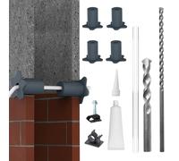 4PCS 5/8” Starlink Wall Grommets Cable Routing kit Accessories for Cables Pass Through with 5/8" Spade Drill bit,50 Wall Wires cilps Special Design for Concrete and Brick Wall (Grey)
