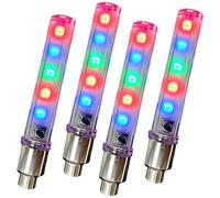 4Pcs 5 LEDs Bike Wheel Lights, Neon Flashing Bicycle Spoke Lights with 8 Modes, Decorative Electric Bike Accessories, Cycling Accessories for Night Riding Safety