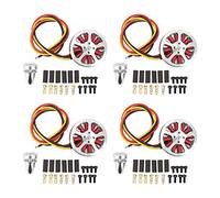 4Pcs 5010 750KV Disc Brushless Motor High Performance Multiaxial Multicopter Brushless Motor for Quadcopter Drone RC Aircraft Aluminum Alloy Silver 50x10mm