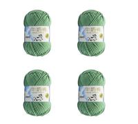 4Pcs 50g Crochet Yarn Milk Cotton Yarns Soft Knitting Yarn for Crocheting Crafts DIY Hand Knitting Yarn for DIY Baby Blankets Scarves Handcrafts