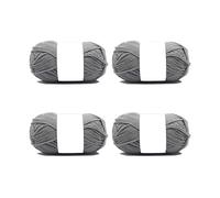 4Pcs 50g Crochet Yarn Milk Cotton Yarns Soft Knitting Yarn for Crocheting Crafts DIY Hand Knitting Yarn for DIY Baby Blankets Scarves Handcrafts