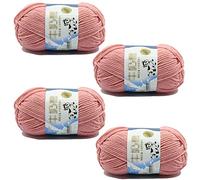 4Pcs 50g Crochet Yarn Milk Cotton Yarns Soft Knitting Yarn for Crocheting Crafts DIY Hand Knitting Yarn for DIY Baby Blankets Scarves Handcrafts