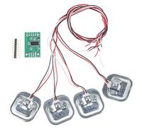4pcs 50kg Load Cell, Personal Half bridge Strain Gauge Human Body Scale Digital Weighting Sensor Set 1pc HX711 AD Amplifier Weight Module