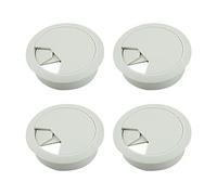 4Pcs 50mm(2 inch) Desk Cable Wire Grommet, White Desk Grommet Cord Cable, Plastic Desk Cord Cable Organizer Desk Grommet for Home&Office Desk Table Cable Tidy