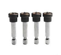 4pcs 50mm Magnetic Plasterboard Positioning Screwdriver Bits for Drywall, Anti-Rust Cross Head Screw Setter for Electric Drill Woodworking(A)
