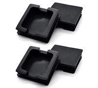 4PCS 50mm Square Plastic Plug, Square Tubing End Caps, Tubing Post End Cap for Square Tubing/Black Plastic Square Plugs