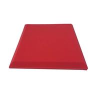 4PCS 50X50cm Studio Acoustic Foam Large Size Square Soundproof Sound Absorption Treatment Insulation Flat Panels(Red,50x50x5cm)