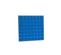4Pcs 50x50x5cm Studio Acoustic Foam Flame Retardant Soundproof Tile Wedge Sound Absorption Treatment Panel for Car, Studio, Home(Blue)