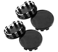4PCS 54mm/2.13in ABS Plastic Wheel Center Caps, Snap-In Hub Cover Replacement for Car, Trailer & Rim Accessories in Black