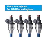 4Pcs 550Cc Fuel Injector Nozzle Compatible for Honda Civic Compatible for Accord-Acura B16 B18 B20 D16 D18 F22 H22 H22A B D H Series Engines