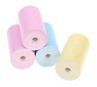 4pcs 57x30mm Colour Thermal Sticker Printing Paper Roll Self Adhesive | PVC Material, Heat Activated Printing, Strong Adhesion, Smooth Flat Surface, Suitable for Glass Bottles, Random Color