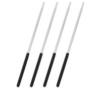 4pcs 5a Aluminum Alloy Drumsticks with Teardrop Head for Practice | Non Slip Black Handle, Polished Smooth Finish, for Drums and Electronic Kits