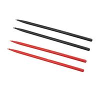 4pcs 5A Classic Maple Wood Drumsticks Wood Tip Drumstick Replacement 16in Length (1 Pair Black 1 Pair Red)