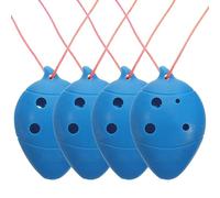 4Pcs 6-Hole Ocarina for Children, Beginner-Friendly Plastic Instrument, Blue - Ideal for Early Learning and Special Occasions