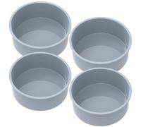 4Pcs 6 Inch Silicone Cake Tins for Baking Non-Stick and Quick Release Round Silicone Cake Molds Pan Heat Resistant Cakes Baking Pans for Layer Cake Cheese