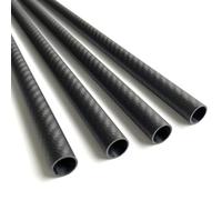 4pcs 600MM Length Carbon Fiber Tube 16x14x600MM,10~50MM Available,3K Roll Wrapped Twill Matte Finish