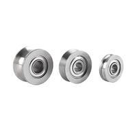 4PCS 603 604 605 606 607 608 609 U-groove V-groove Spring Machine Line Straightening Bearing with Groove(U603ZZ -1.2-0.3)