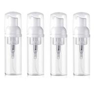 4Pcs 60ml 2oz Plastic Foam Dispenser Bottles Travel Foam Soap Bottle Pump Dispenser Empty Foamer Bottle Mini Liquid Foaming Bottles Foaming Pump Dispenser for Face Cleanser Shampoo