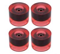 4Pcs 60x45mm 78A Longboard Wheels with ABEC-9 Bearings and Spacers for Street, Park and Commute Riding (Red B)