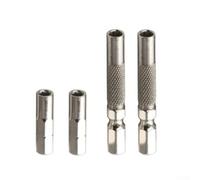 4pcs 635mm Insert Adapter to 4mm Hex Shank for Electric Screwdriver Hardened Carbon Steel Built-In Magnet 25mm 50mm Bit Set for Home and Automotive