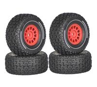 4pcs 65mm Rubber Tire Tyre 12mm Hex for Arr-ma 1/14 Mini for MOJAVE GROM RC Car Upgrade Parts Accessories(Rot)