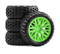 4pcs 67mm Rubber Tires 12mm Hex for Arr-ma 1/18 for Typhon Grom 2S RC Car Upgrade Parts Accessories(grn)