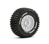 4pcs 68mm Beadlock Wheel & Tire Set for for 1/14 1/16 1/18 RC Truck Arrma Granite Mojave Typhon Grom Black