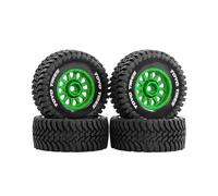 4pcs 68mm Beadlock Wheel & Tire Set for for 1/14 1/16 1/18 RC Truck Arrma Granite Mojave Typhon Grom Green