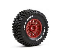 4pcs 68mm Beadlock Wheel & Tire Set for for 1/14 1/16 1/18 RC Truck Arrma Granite Mojave Typhon Grom White