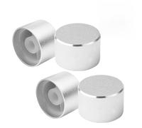 4pcs 6mm Replacement Dimmer Switch Knob, Satin Steel Spare Universal Dimmer Light Button,Rotary Knob O-Spindle, Potentiometer Volume Rotary Control,Easy Installation, Premium Quality (24X15mm)