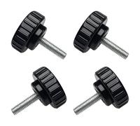 4Pcs 6mm Thumb Screw Knob Replacement Industrial Screws Ergonomic Knob Round Head Handle Hand Knurled Grip Round Head Handle Hand