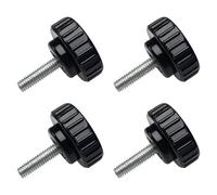 4Pcs 6mm Thumb Screw Knob Replacement Industrial Screws Ergonomic Round Head Handle Hand Screw Knurled Grip Tighten Bolt