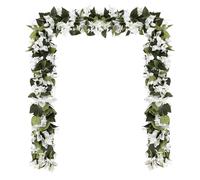 4PCS 7.2ft/Piece Artificial Bougainvillea Garland White Flower Garland Faux Silk Bougainvillea Vines for Wedding Arch Table Home Garden Wall Decor(White)