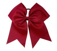 4pcs 7 Inch Solid Cheer Bows Ribbon Hair Bow With Elastic Ponytail Holder For Bands Accessories For Holiday(Color 4)