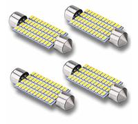 4Pcs 700 Lumens Super Bright Car Led Bulb, 48SMD 42mm 3014 Chipsets Led Light Bulb, Festoon LED Replacement Bulb for Map Door Interior Glove Box Dome License Plate lights- Xenon White