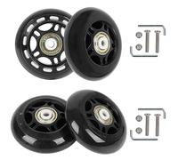 4Pcs 70mm*24mm Luggage Suitcase Replacement Wheels, Rubber Swivel Caster Wheels Bearings Repair Kits for Suitcase