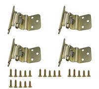 4PCS 70mm Self Close Cabinet Gold Hinges Semi-Concealed Overlay Cabinet Kitchen Door Hinges