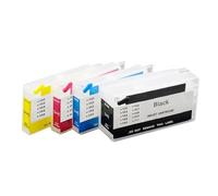 4pcs 711XL 712XL Empty Refillable Ink Cartridge Compatible For HP T120 | Plotter Printing, Empty Cartridge, Refillable Design, No Chip, Easy Refill