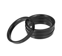 4pcs 72.6-66.6mm Universal Car Wheel Hub Centric Rings Wheel Hub Rings Rim Parts Black ABS Plastic Accessories Rims Spacers