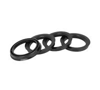 4pcs 72.6mm OD To 57.1mm ID Universal Car Hub Centric Rings Wheel Bore Center Spacer Hub Rings ABS Plastic Black Rims Spacers(67.1-57.1mm)