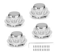 4pcs 76mm Wheel Center Hub Cap Cover Aluminum Alloy Covers 7PP601149A Replacement Accessory(Gray)