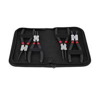 4Pcs 7inch Circlip Plier Set Heavy Duty Chromium Vanadium Steel Internal External Bent Straight Snap Ring Pliers Tool for Vehicle Manufacturing Machinery Industry