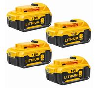 4Pcs 8.0Ah 18 Volt Replacement for Dewalt 18V Battery Lithium Ion Compatible with Dewalt Batteries DCB200 DCB204 DCB206 DCB201 DCB203 DCD/DCF/DCG Series Cordless Tools