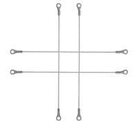 4pcs 8" Cabinet Door Restraint, Stainless Steel Cabinet Restraint Cable, Flexible Braided Limiter Cable, Hinge Limiter for Chest Cupboard