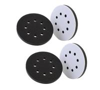 4PCS 8 Holes Soft Density Interface Pads, Soft Sponge Interface Pad for Eccentric Sanders, 5 inch 125mm for Eccentric Sanders, Hook and Loop Sanding Disc Pads for Wood and Metal Polishing
