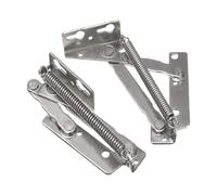 4pcs 80 Degree Foldable Lifting Brackets Sofa Hinge, Multipurpose, Folding Bed Spring for Cabinet for Wardrobe