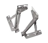 4pcs 80 Degree Foldable Lifting Brackets Sofa Hinge, Multipurpose, Folding Bed Spring for Cabinet for Wardrobe