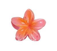 4PCS 8cm Large Size Pearlescent Sweet Gradient Acrylic Plumeria Flower HairpinHairpin Hair Accessory For Women(Watermelon Red)